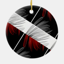 Red Grey Petal Design Acrylwandklok