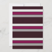 Red Grey Stripes Fathers Day Uitnodiging (Achterkant)