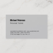 Red Grey Stylish Black Trainer Visitekaartje (Achterkant)