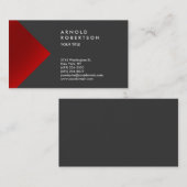 Red Grey Trendy Professional Visitekaartje (Voorkant / Achterkant)