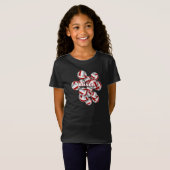 Red Grey Volleyballs Aangepaste kinder naam T-shirt (Voorkant volledig)