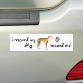 Red Greyhound Bumpersticker (Op auto)