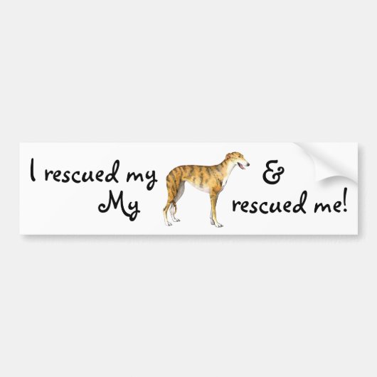 Red Greyhound Bumpersticker (Voorkant)