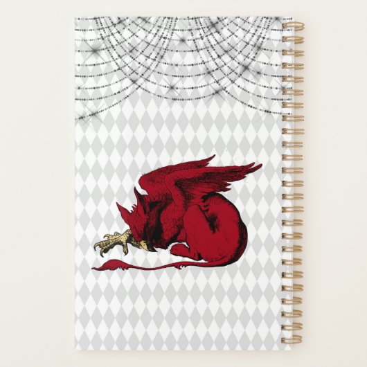 Red Griffin Alice in Wonderland Planner (Achterkant)