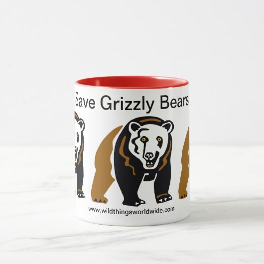 Red GRIZZLY Beren - Bedreigd dier - Wildlife Mok (Midden)