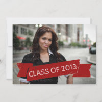 Red Grunge Banner 2013 Afstudeerder Uitnodiging