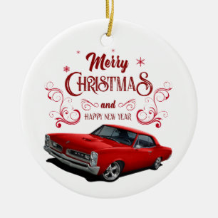 Red GTO-kerstwagen Keramisch Ornament