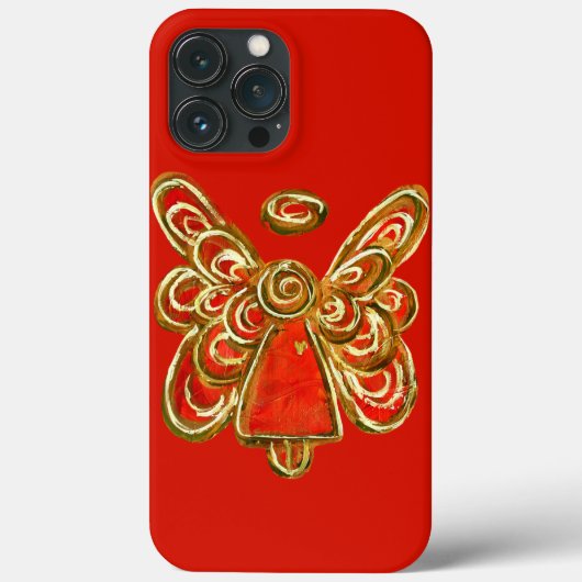 Red Guardian Angel Art coque iphone personnalisé (Verso)