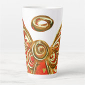 Red Guardian Angel Christmas Latte Coffee Mug Cup (Devant)