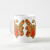 Red Guardian Angel Custom Art Coffee Mug Cup (Devant gauche)