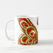 Red Guardian Angel Custom Art Coffee Mug Cup (Gauche)