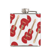 Red Guitar Pattern Heupfles (Achterkant)