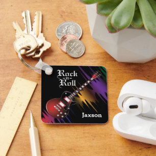 Red Guitar - Personaliseren Sleutelhanger