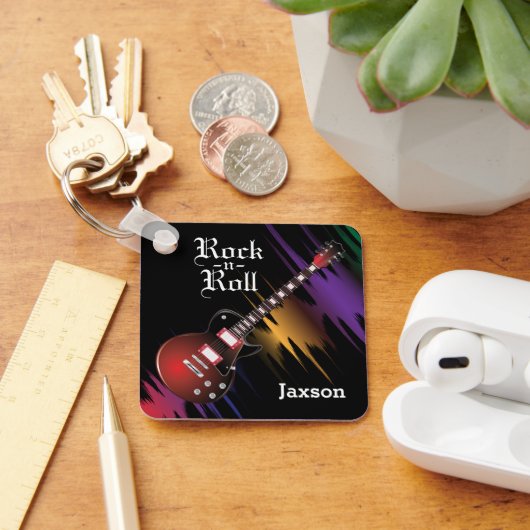 Red Guitar - Personaliseren Sleutelhanger (Bureau)