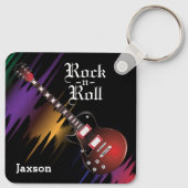 Red Guitar - Personaliseren Sleutelhanger (Achterkant)