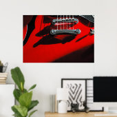 Red Guitar Poster (Thuiskantoor)