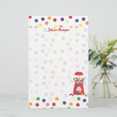 Red Gumball-machine Briefpapier (Staand voorkant)