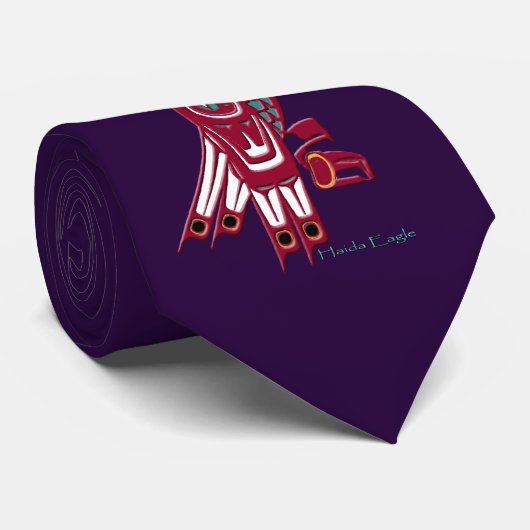 Red Haida Eagle Mode Stropdas (Opgerold)