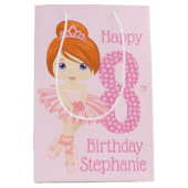 Red Hair Anniversaire Ballerina Medium Cadeau Sac (Devant)