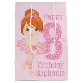 Red Hair Anniversaire Ballerina Medium Cadeau Sac (Dos)