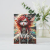 Red Hair Attitude Fairy Briefkaart (Staand voorkant)