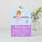 Red Hair Ballerina violet Carte de remerciements d (Debout devant)