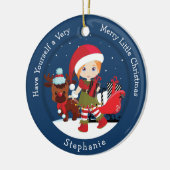 Red Hair Girl Elf Keramisch Ornament (Links)