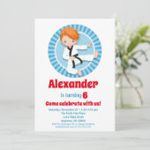 Red Hair Karate Judo Boys Invitation Anniversaire (Debout devant)