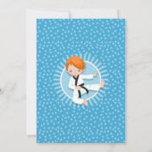 Red Hair Karate Judo Boys Invitation Anniversaire (Dos)