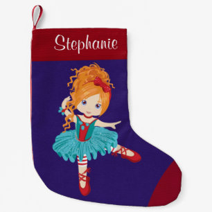 Red Hair Kerstmis Ballerina Kleine Kerstsok