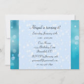 Red Hair Princess et Unicorn Invitation d'annivers (Dos)