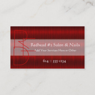 Red Hair Salon Stylist Hair Beauty Visitekaartjes
