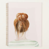 Red Hair Top Knot Bun Planner (Voorkant)