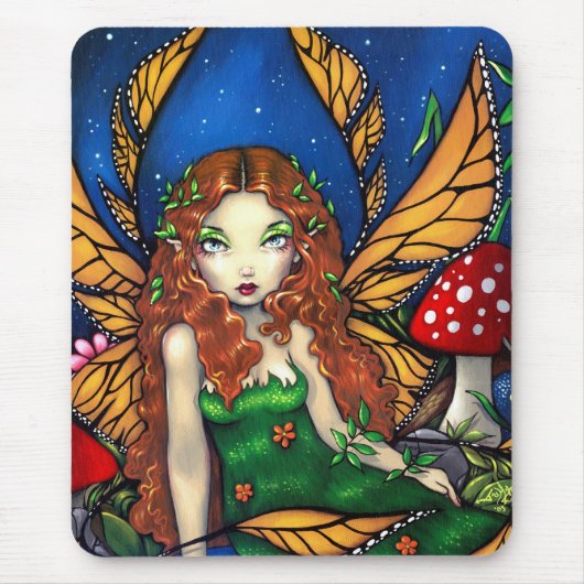 "Red Haire Fairy Queen" Mousepad Muismat (Voorkant)