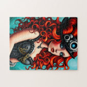 Red Haired Streampunk Vrouw Legpuzzel (Horizontaal)