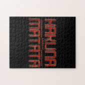 Red Hakuna Matata 3D Techno Star Design Legpuzzel (Horizontaal)