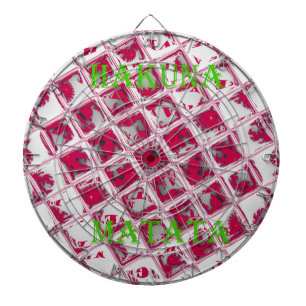 Red Hakuna Matata Style Dartbord