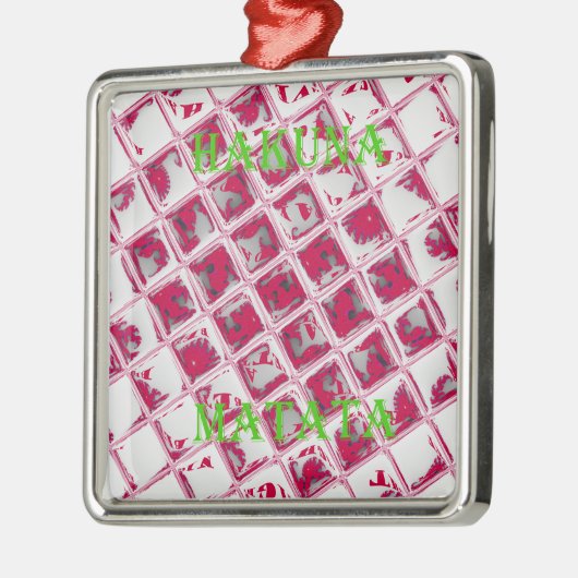 Red Hakuna Matata Style Metalen Ornament (Links)