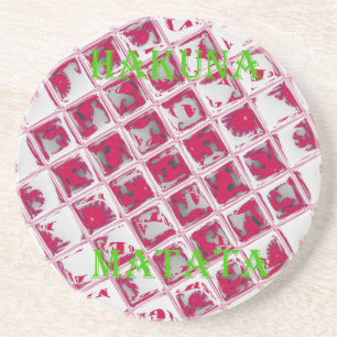 Red Hakuna Matata Style Zandsteen Onderzetter