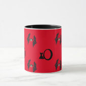Red Halloween & Cat Design Mok (Midden)