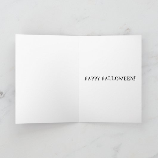 Red Halloween Pattern "In for a Scare" Kaart (Binnen)