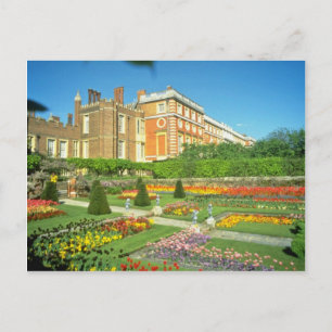 Red Hampton Court, Surrey, Engeland bloemen Briefkaart
