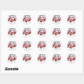 Red Handmade with Love Craft Ronde Sticker (Vel)