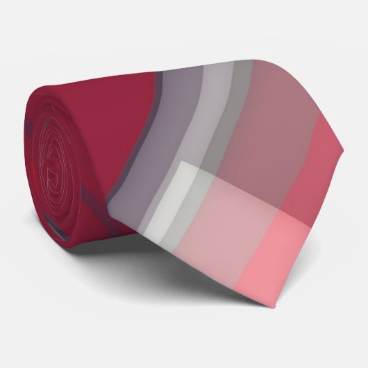 Red Hanky Abstract Design Mode Stropdas (Opgerold)