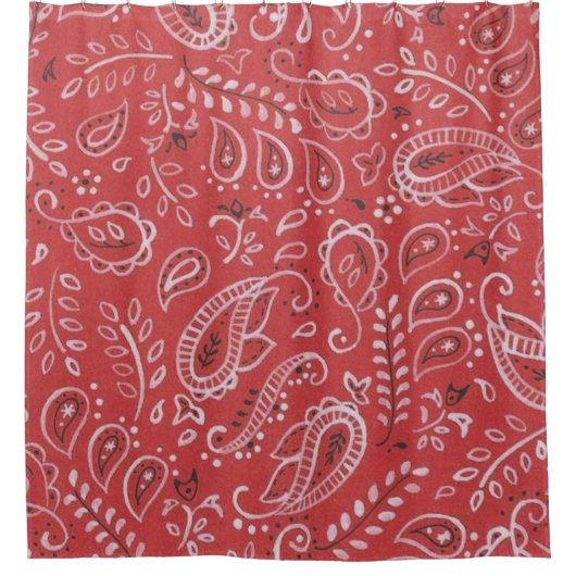 Red Hanky Shower Curtain Douchegordijn (Voorkant)