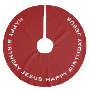 Red Happy Birthday Jesus Kerstboom Rok