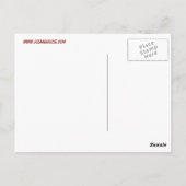 Red Happy Birthday Song Briefkaart (Achterkant)