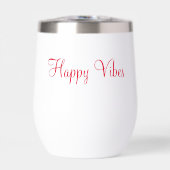 Red happy vibes vacances simple minimum calligraph (Avant)