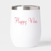 Red happy vibes vacances simple minimum calligraph (Arrière)