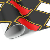 Red Harlequin Cadeaupapier (Rol Hoek)